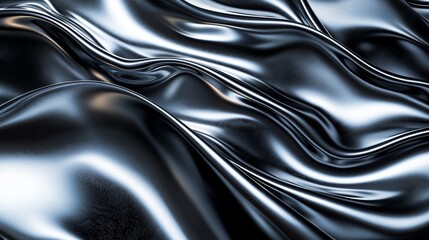 Obraz premium Black Satin Texture with Graceful Curves and Soft Shine