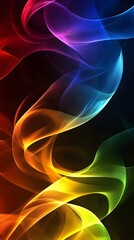 Obraz premium Abstract background with colorful wavy lines 