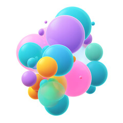 3D Bubble with Iridescent Colors &ndash; Isolated on White Background