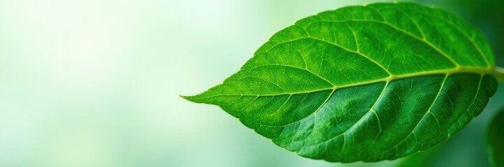 Obraz premium Delicate Stephania suberosa leaf, showcasing intricate veins and texture, botanical, botany