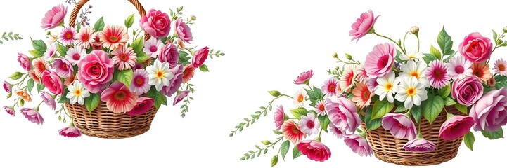 Obraz premium Reimagined Garden: The Beauty of Flowers in Sustainable Art