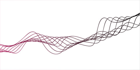 abstract, wavy, grey, technology, lines, on, transparent, . Abstract wave element for design. Digital frequency track equalizer Abstract black lines wave curve motion on white background. Vector Illus