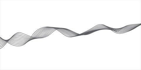 curved wavy lines tech futuristic motion background. dynamic abstract line waving loop line Vector curve  Abstract business wave curve lines background.  Vector curve wave line seamless pattern. Gray 