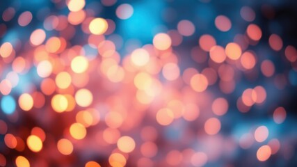 Obraz premium Abstract Background of Defocused Festive Lights with Warm and Cool Tones