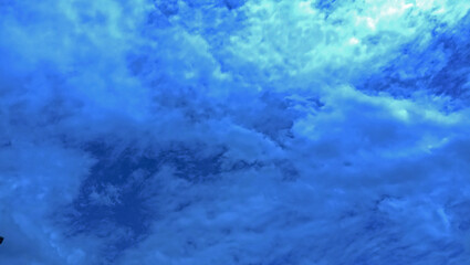 The storm clouds that covered the sky in the afternoon.