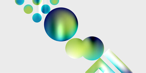 Circles and triangles modern art. Vector Illustration For Wallpaper, Banner, Background, Card, Book Illustration, landing page