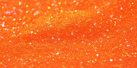 A bright and bold neon orange glitter backdrop, with large, energetic specks that radiate a fun and lively atmosphere. Perfect for festival designs, summer promotions, or high-energy brand campaigns.