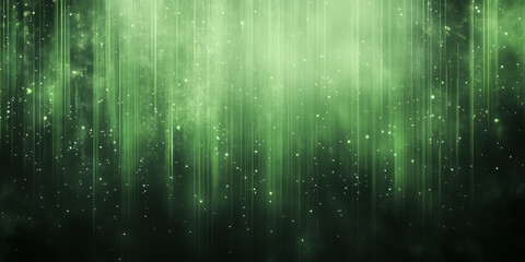 A dark, forest green background with faint, glowing streaks of lighter green, resembling the Northern Lights. The ethereal glow gives it a mystical feel, ideal for fantasy themes or innovative tech