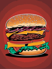 burger vector art for design needs