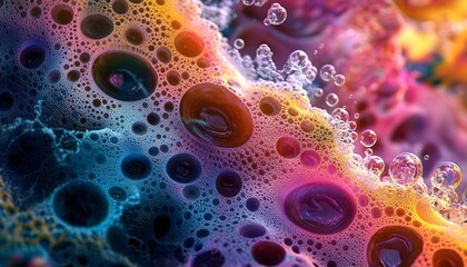 Abstract Colorful Bubble Foam Texture Background