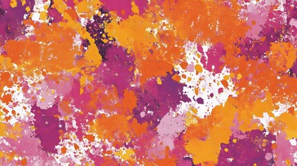 Fototapeta premium Abstract paint splatter background, orange, pink, purple