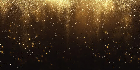 A luxurious golden glitter backdrop, with deep metallic sparkles that catch the light in a dazzling display. The opulent effect makes it ideal for upscale event invitations, high-end branding, or