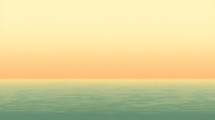 Obraz premium Serene sunset over calm ocean remote beach digital artwork tranquil environment wide angle nature's beauty