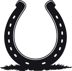 horseshoe icon vector silhouette
