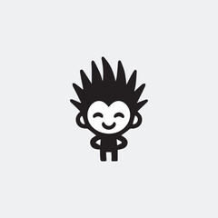 Kid Minimalist and silhouette Vector illustration

