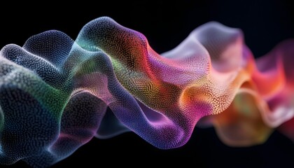 Obraz premium Abstract Colorful Particle Wave Background