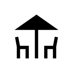 Cafe Umbrella & Chairs
