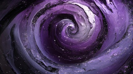 Abstract Purple Galaxy Spiral: Cosmic Swirl Background