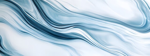 Obraz premium A close-up of swirling blue and white color 