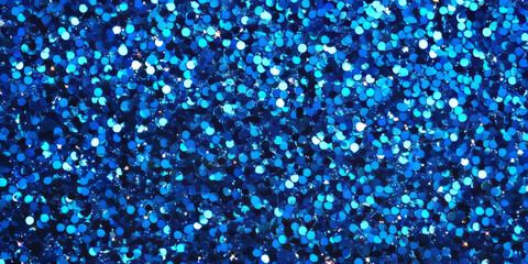 A bright, electric blue glitter texture with a mesmerizing sparkle effect. The vibrant color and shimmering particles create a fun and dynamic atmosphere, perfect for tech products, digital branding,