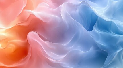 Obraz premium Abstract fluid design with soft, flowing, colorful gradients.