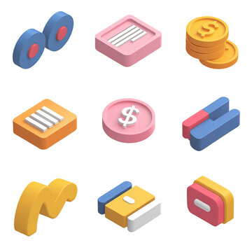 Colorful 3D Icons Collection with Unique Designs