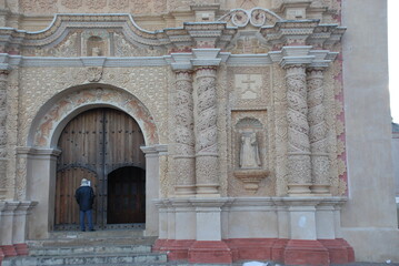 San Cristobal de las Casas, Chiapas, Mexico; 12 29 2009; The facade of Santo Domingo Temple.