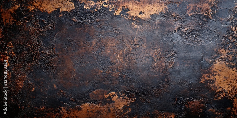 Poster abstract textured rusty metal surface industrial background : generative ai