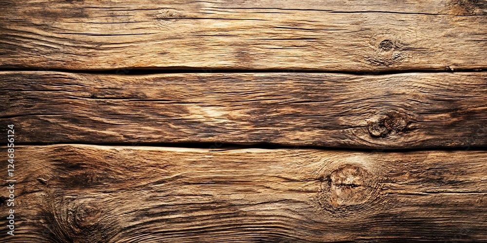 Aufkleber Vintage Rustic Wooden Planks Background with Textured Surface Ideal for Design Projects : Generative AI