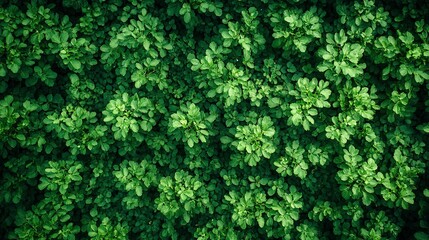 Lush Green Foliage Dense Plant Life Overhead View