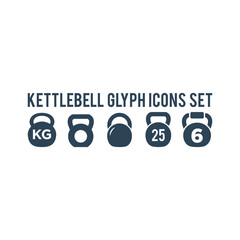 Kettle bell icons set illustration isolated vector sign symbol