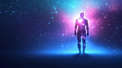 Fototapeta premium A cosmic representation of human consciousness.