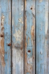 Fototapeta premium Vintage Blue Wooden Texture with Weathered Paint and Rustic Appeal : Generative AI
