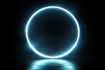 Obraz premium Circle illuminate frame with gradient