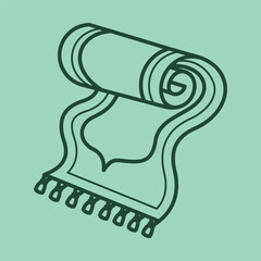 cute islamic muslim holiday thing and decorations lineart outline