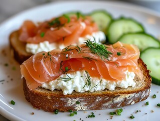 sandwich with salmon