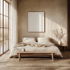 A white bed with a white blanket and pillows