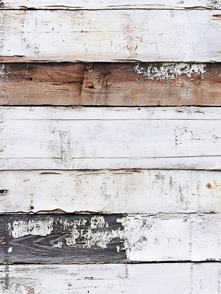 Poster rustic weathered wooden planks creating a vintage aged texture background : generative ai