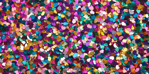 A multicolored glitter background that sparkles in a wide range of vibrant hues. The effect is playful and dynamic, making it perfect for children's product designs, party invitations, or fun,