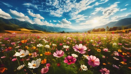 Obraz premium Floral Fantasy: A Meadow in Full Bloom