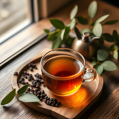 tea with white background