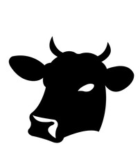 Cow clip art design on plain white transparent isolated background for card, shirt, hoodie, sweatshirt, apparel, card, tag, mug, icon, poster or badge