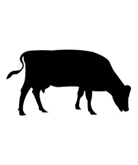 Cow clip art design on plain white transparent isolated background for card, shirt, hoodie, sweatshirt, apparel, card, tag, mug, icon, poster or badge