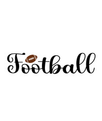 Fototapeta premium Football typography clip art design on plain white transparent isolated background for card, shirt, hoodie, sweatshirt, apparel, card, tag, mug, icon, poster or badge, tailgates and touchdowns