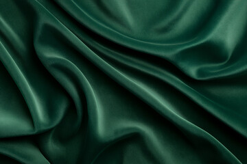 Obraz premium Luxurious dark green velvet fabric with smooth, flowing texture, perfect for elegant designs and backgrounds. rich color adds depth and sophistication to any project