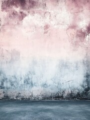 Abstract Pastel Wall with Artistic Gradient of Pink and Gray Tones for Background : Generative AI