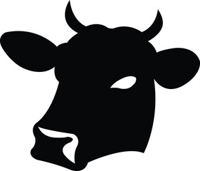 Cow clip art design on plain white transparent isolated background for card, shirt, hoodie, sweatshirt, apparel, card, tag, mug, icon, poster or badge