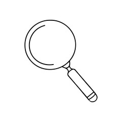 Magnifying glass continuous one line drawing. Loupe symbol in simple linear style. Search concept. Vector illustration.