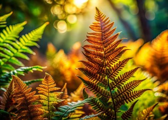 Miniature Amsterdam: Tilt-Shift Photography of Lush Brown & Green Ferns, Erasmuspark