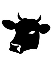 Cow clip art design on plain white transparent isolated background for card, shirt, hoodie, sweatshirt, apparel, card, tag, mug, icon, poster or badge